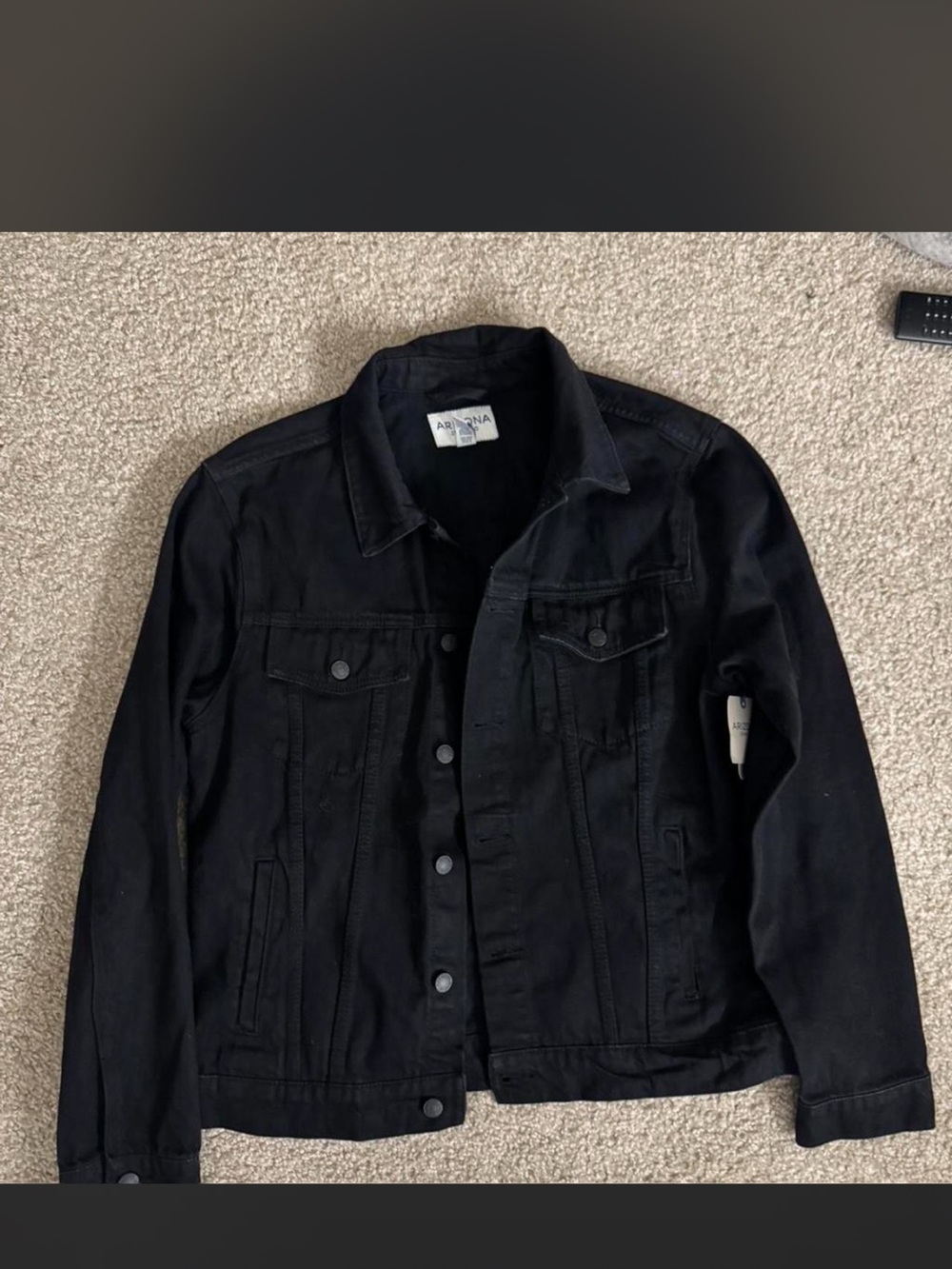 Arizona Jean Company Black Denim Jacket - Men's Button-Front